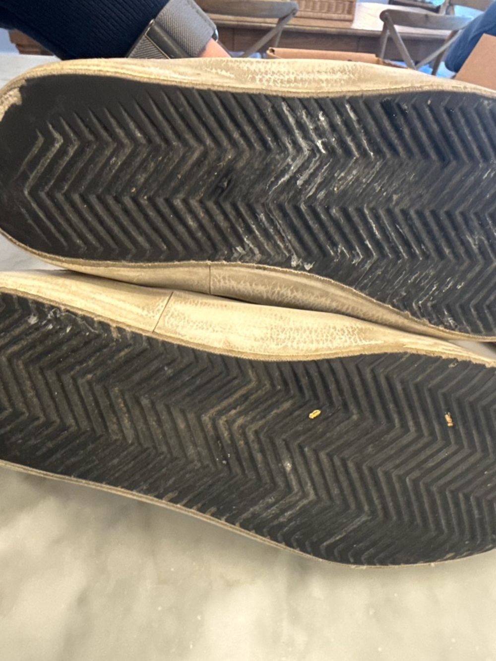 100% Authentic Golden Goose White, Gray and Yellow Sneakers w/ Yellow Laces - Picture 15 of 16